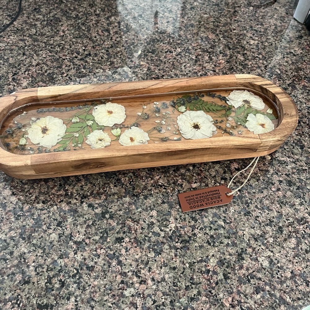 Hand decorated tray